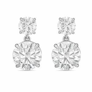 NEW DIANA M JEWELS women's round lab-grown diamond stud earrings (20.00 ct tcw)